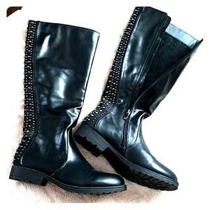 GIA MIA black studded dance corps boot